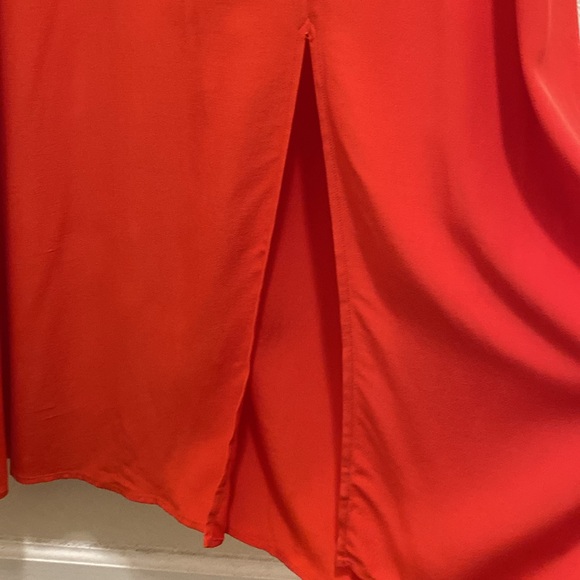 Eileen Fisher Round Neck Tencel & Viscose Crepe Front Slit Maxi Dress - Picture 7 of 8